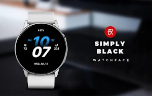 Simply Black Watch Face Screenshot 0