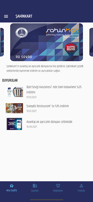 Şahinkart -  İndirim Kartı Screenshot 1
