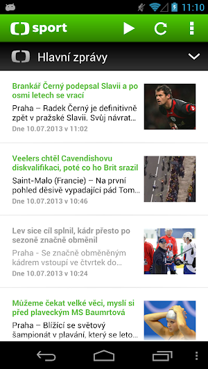 ČT sport Screenshot 0