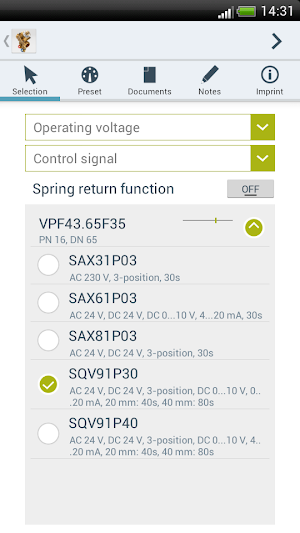Combi Valve Sizer Screenshot 1