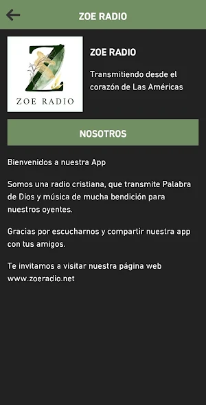 ZOE RADIO Screenshot 1