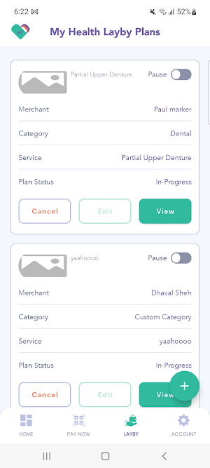 Health Layby Wallet Screenshot 3