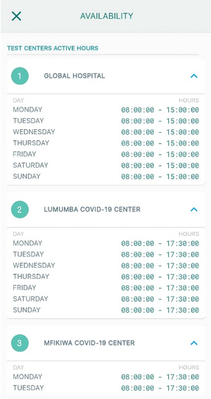 Zanzibar COVID-19 Testing Screenshot 0