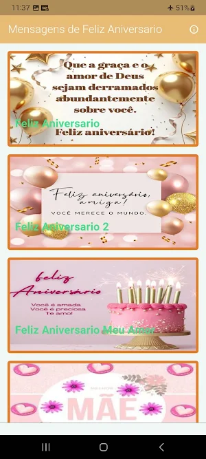 Mensagens de Feliz Aniversario Screenshot 0