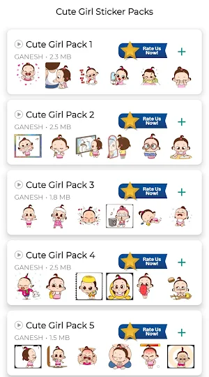 Animated Cute Girl Stickers WA Screenshot 0