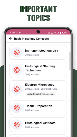 Histology Quiz Practice Screenshot 3