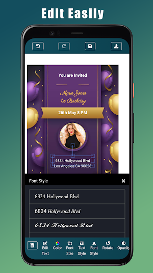 Birthday Invitation Maker Screenshot 1