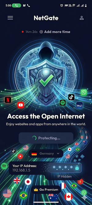 NetGate VPN - Unlimited Proxy Screenshot 3