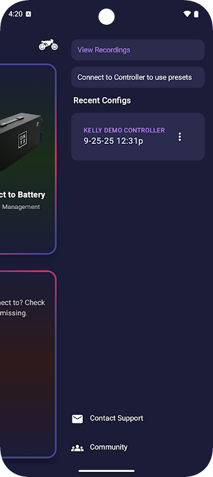 Motormed: E-bike Controller Screenshot 2
