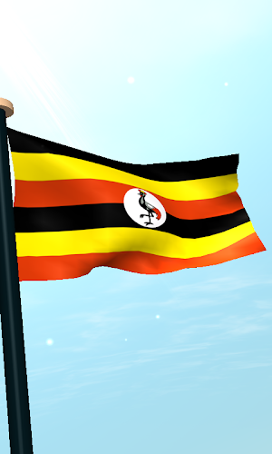 Uganda Flag 3D Live Wallpaper Screenshot 3