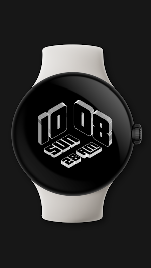 3D Time Watch Face Screenshot 1