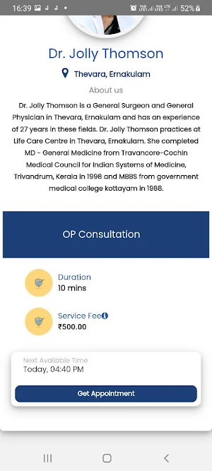 Dr. Jolly Thomson's Life Care Screenshot 1