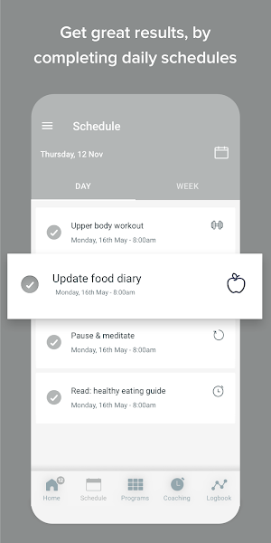 TWA Nutrition Coaching Screenshot 2