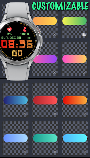 Yarn Digital Watch Face Screenshot 3