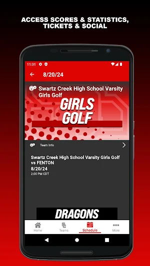 Swartz Creek Dragons Athletics Screenshot 2