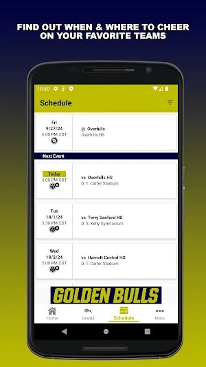 Golden Bulls Athletics Screenshot 1