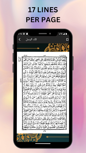 Quran App 15, 16 and 17 lines Screenshot 3