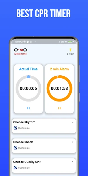 TACT CPR Timer Screenshot 1