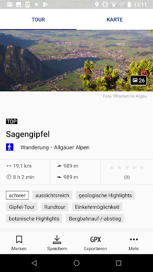 Pfronten im Allgäu Outdoor-App Screenshot 3
