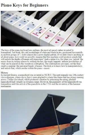 Piano Keyboard Tutorial Screenshot 0