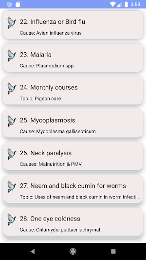 Pigeon disease and treatment Screenshot 3