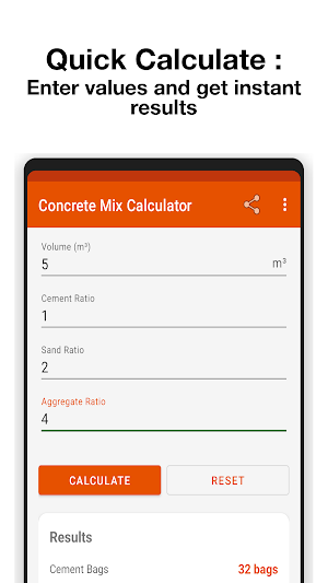Concrete Mix Calc Screenshot 1
