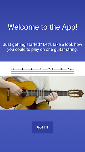 Beginner Guitar - learn one string melodies Screenshot 0
