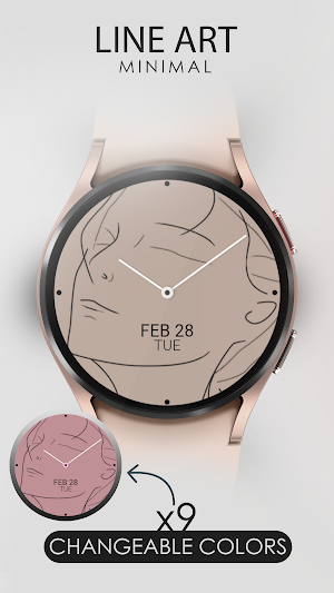 Minimal Art Line watch face Screenshot 2
