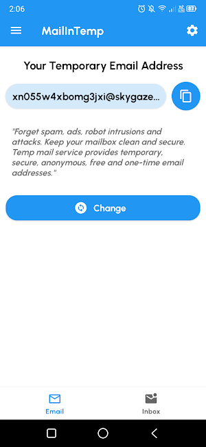 Temporary Email - Temp Mail Screenshot 3