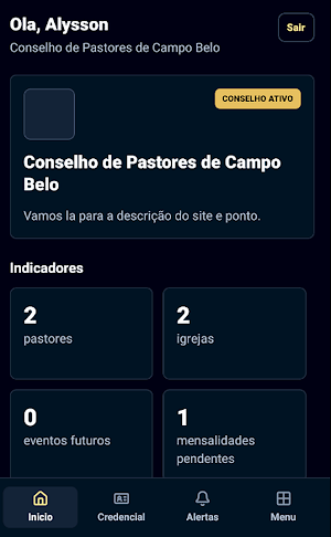 Conselho de Pastores Screenshot 2