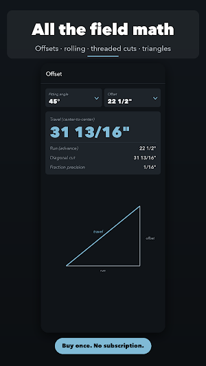 Pipe Calc: Pipefitter Offsets Screenshot 3