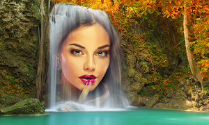 Photo Editor & Photo Frames: Water fall Background Screenshot 3