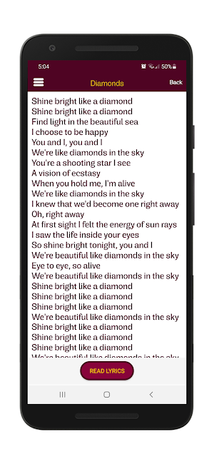 Rihanna Lyrics & Wallpapers Screenshot 3