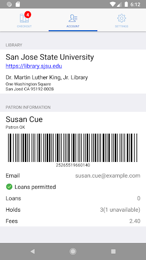 SJSU UScan Screenshot 2