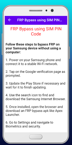 Phone Bypass FRP Lock Guide Screenshot 3