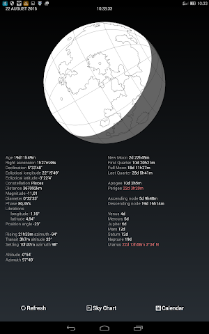 Moon Info Screenshot 2