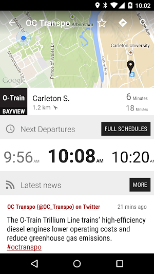 Ottawa OC Transpo OTrain - Mo… Screenshot 1