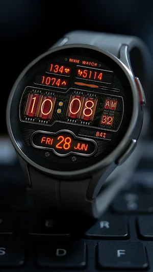 NIXIE DIGOTAN WS 5 Watch face Screenshot 0