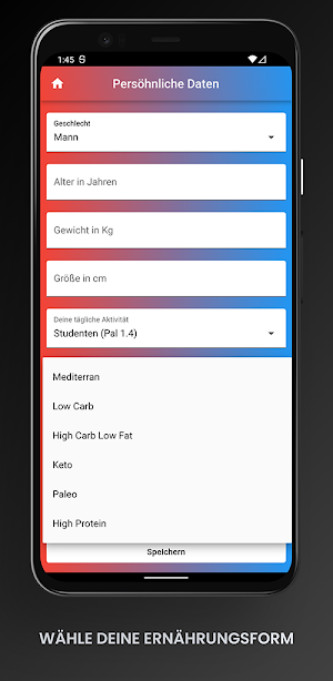 Kalorien und Makro Rechner Screenshot 2