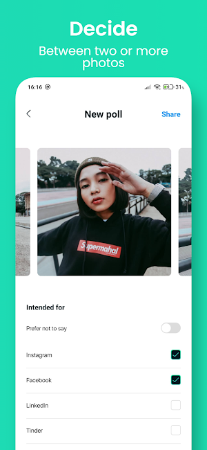 Choosy – Create photo polls Screenshot 1