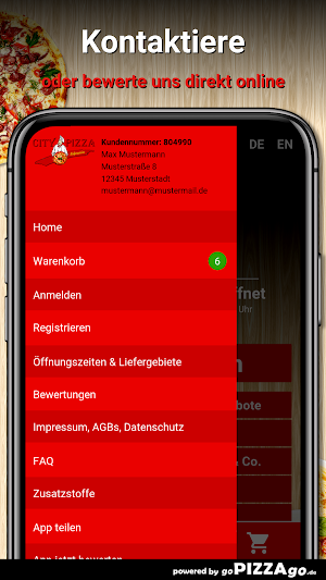 City Pizza Halle App Screenshot 2