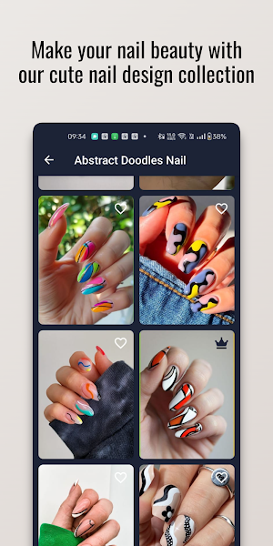 Abstract Doodles Nail Design Screenshot 3