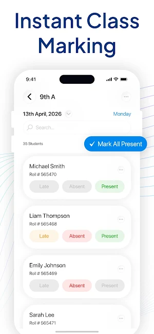 Attendance Tracker & Register Screenshot 1