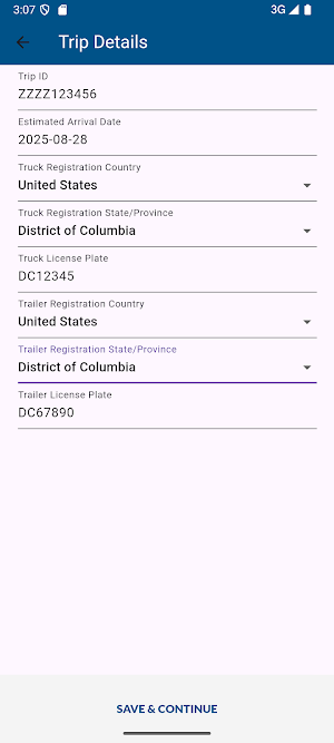 CBP Truck QR Scanner Screenshot 1