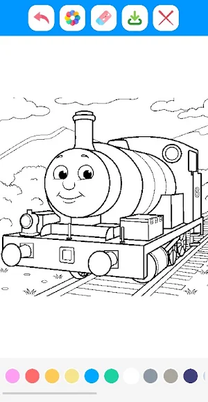 Cute Train Coloring Book Screenshot 2