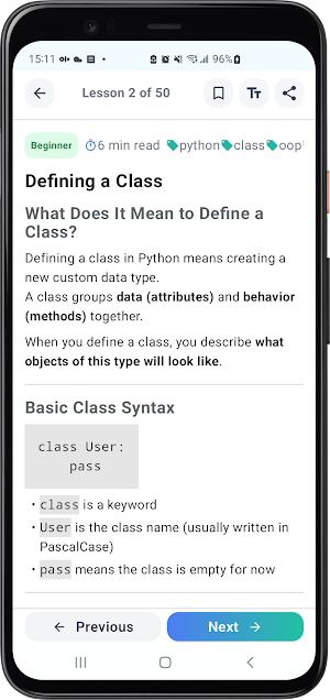 Python Classes beginner course Screenshot 2