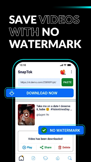 Downloader for TikTok Screenshot 0