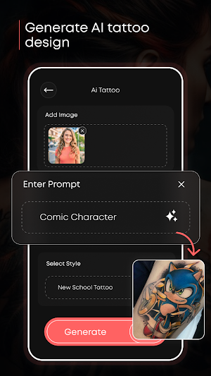 AI Tattoo Generator : AR Draw Screenshot 3