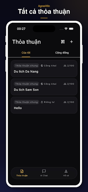 AgreeWin: Thỏa thuận minh bạch Screenshot 0
