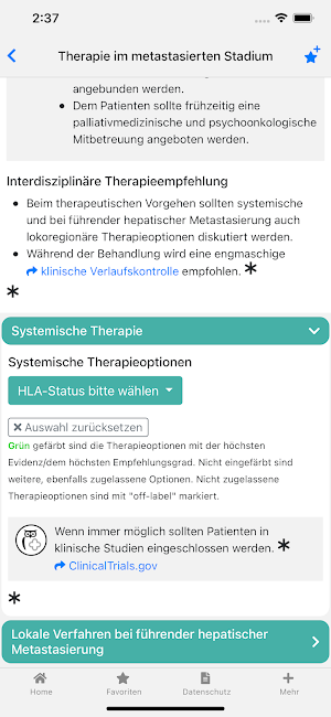 Uveales Melanom onkowissen Screenshot 3